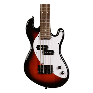 Kala Solidbody U-Bass - Compact Electric Bass - Tobacco Sunburst - w/ Gig Bag - Cumberland Guitars