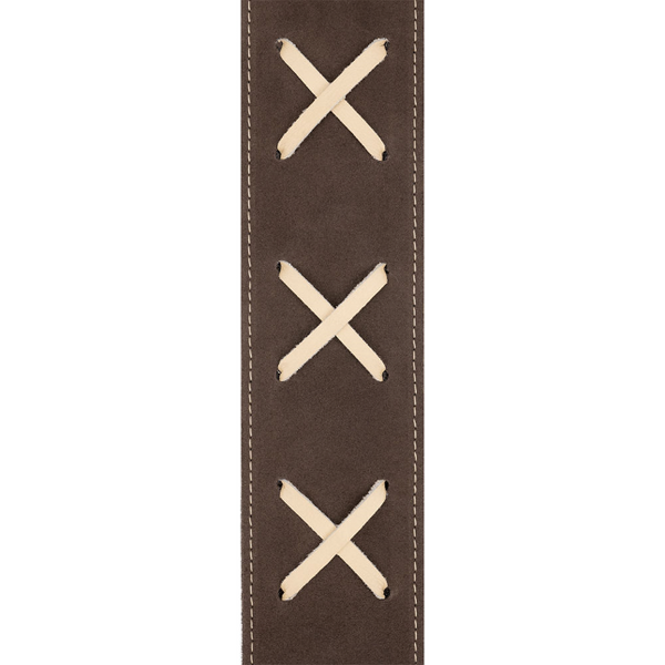 D'Addario 2.5-inch Vintage Suede Guitar Strap - Brown - The Gilmour