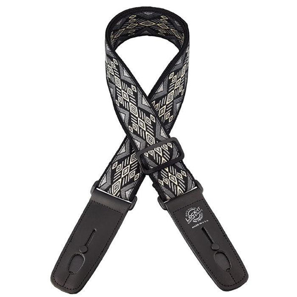 Lock-It - Vintage Carbon Canyon Embroidered Strap - Built-in Locks - Cumberland Guitars