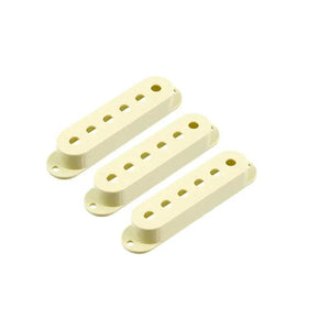 PC-0406 Set of 3 Vintage Cream Pickup Covers for Stratocaster Single Coils - Cumberland Guitars