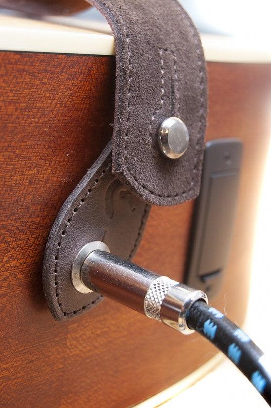 Righton! Straps - End-Pin Jack Strap Link - Black Leather - Endpin - Cumberland Guitars