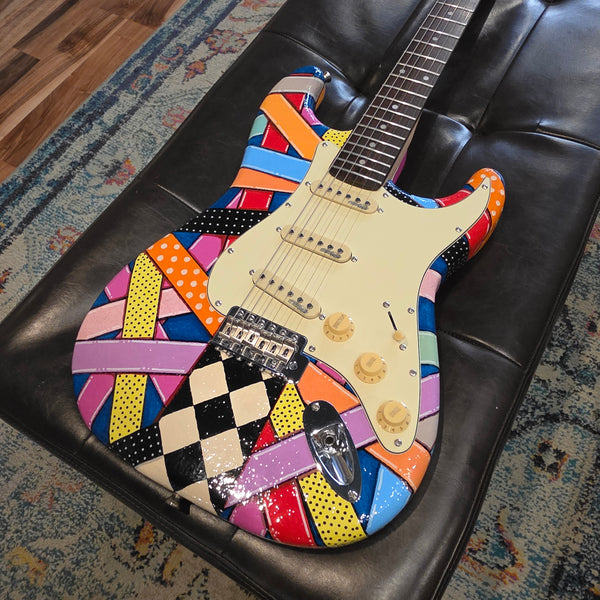 Lyman Artist Texture Series - Hand Painted - One-of-a-Kind Guitar - Multi-color - w/Gig Bag