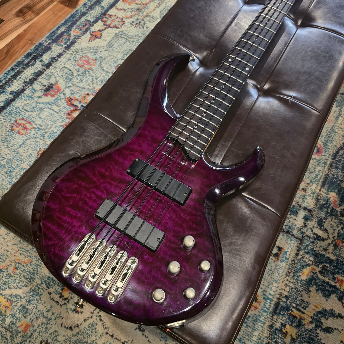 2001 Ibanez BTB 405QM - 5-String Bass - Translucent Purple - w ...