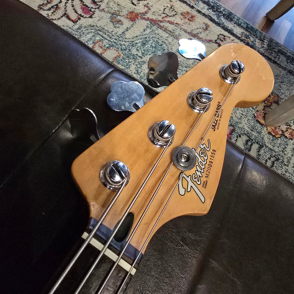 Used Warmoth Fender Jazz Parts Bass - Sunburst