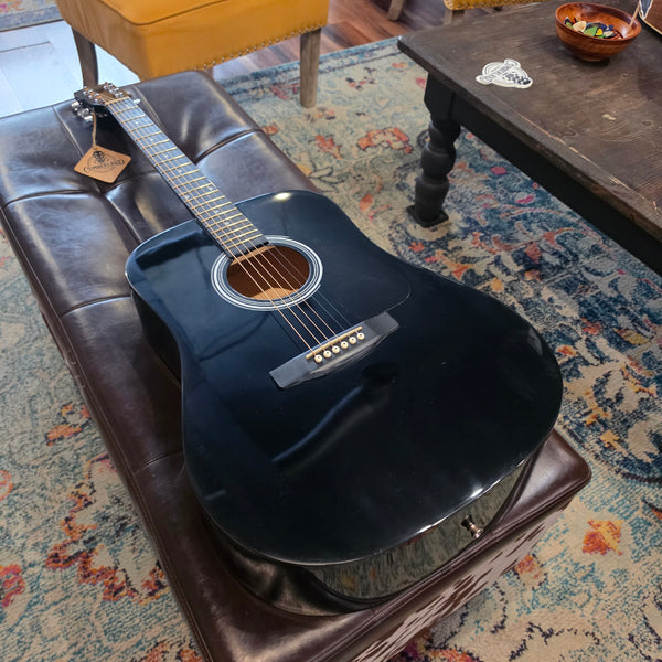 2023 Squier SA-150 - Dreadnought Acoustic - Black - w/Gig Bag