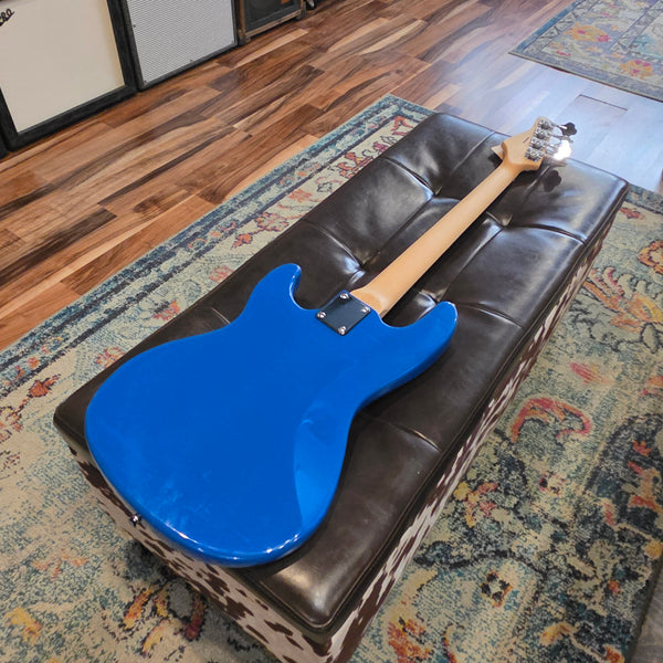 NOS Lyman LP-150 P-Style - Electric Bass - Electric Blue - w/Gig Bag