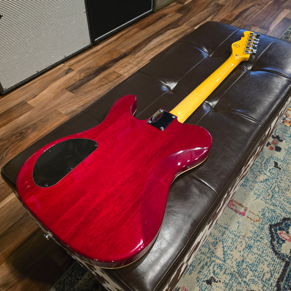 2014 G&L ASAT Deluxe - Tribute Series - Cherry Burst Flametop - w/ Hardshell Case