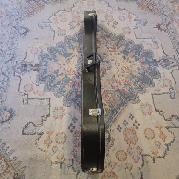 Vintage Black Chipboard Offset Electric Bass Guitar Case - 1960s? 1970s? Fits Fender and Ric