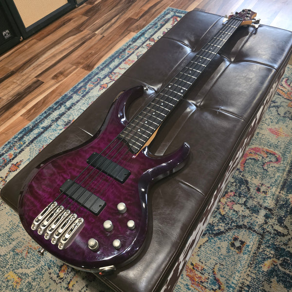 2001 Ibanez BTB 405QM - 5-String Bass - Translucent Purple - w/Hardshell Case