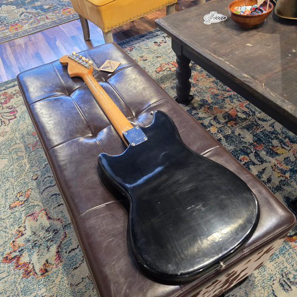 1966 Fender Musicmaster - Offset Body 24" Scale - Refin Black - w/OHSC