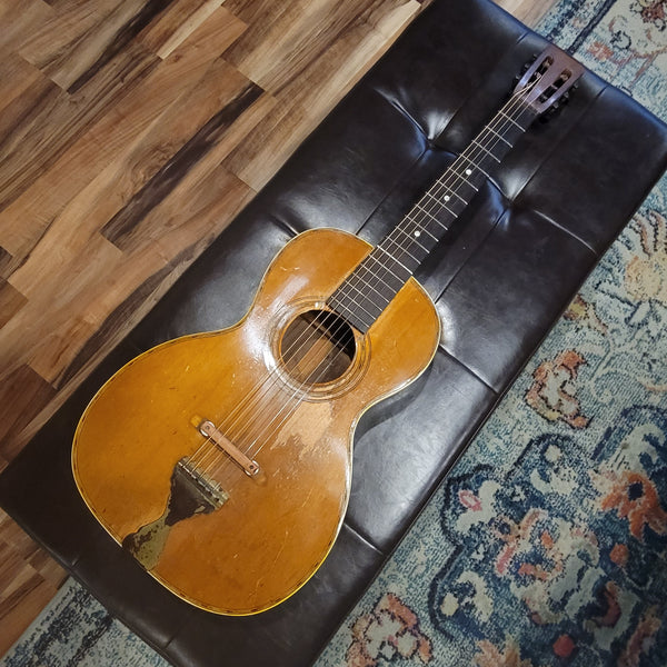 1922 Supertone Sears Harmony Parlor Acoustic Guitar w/ Case