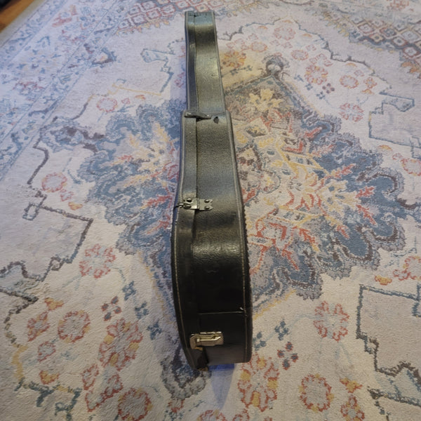 Vintage Black Chipboard Offset Electric Bass Guitar Case - 1960s? 1970s? Fits Fender and Ric