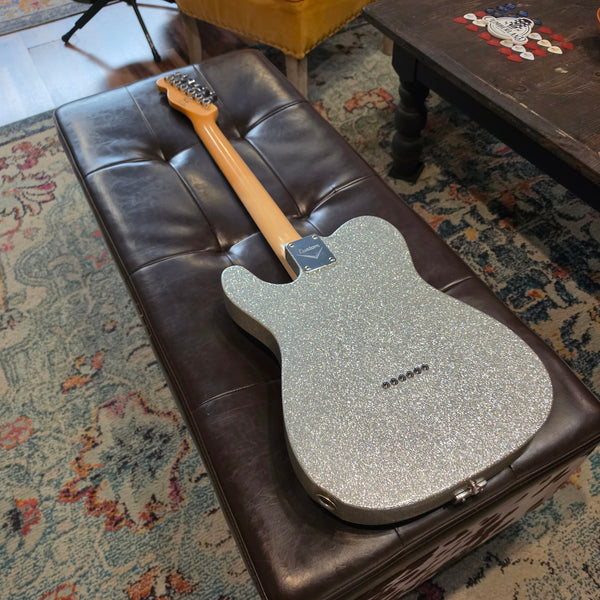 Custom Partscaster Telecaster - Silver Sparkle - Bigsby - w/Hardshell Case