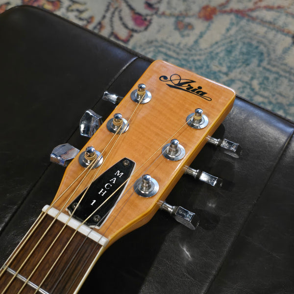 1973 Aria AF250 Mach I Dreadnaught - Maple -MIJ Japan - Natural w/Gig Bag