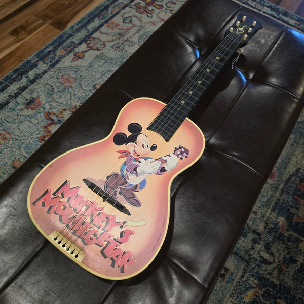 1970s Vintage Carnival Toys Novelty Guitar - Mickey Mouse Mousegetar