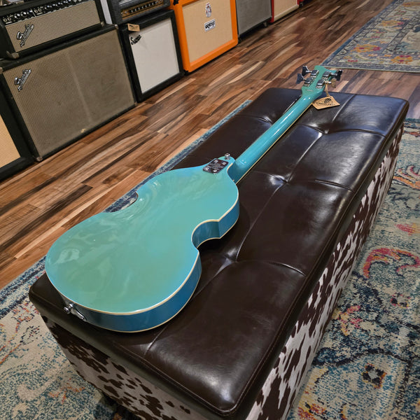 1960s Matsumoku Violin Bass MIJ Japan - Blue - w/ Case