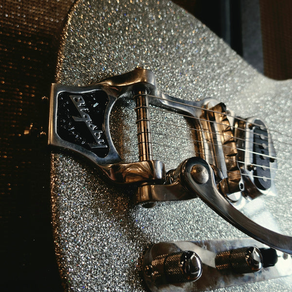 Custom Partscaster Telecaster - Silver Sparkle - Bigsby - w/Hardshell Case