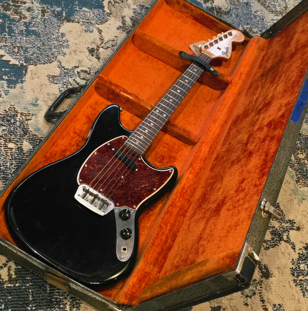 1966 Fender Musicmaster - Offset Body 24" Scale - Refin Black - w/OHSC