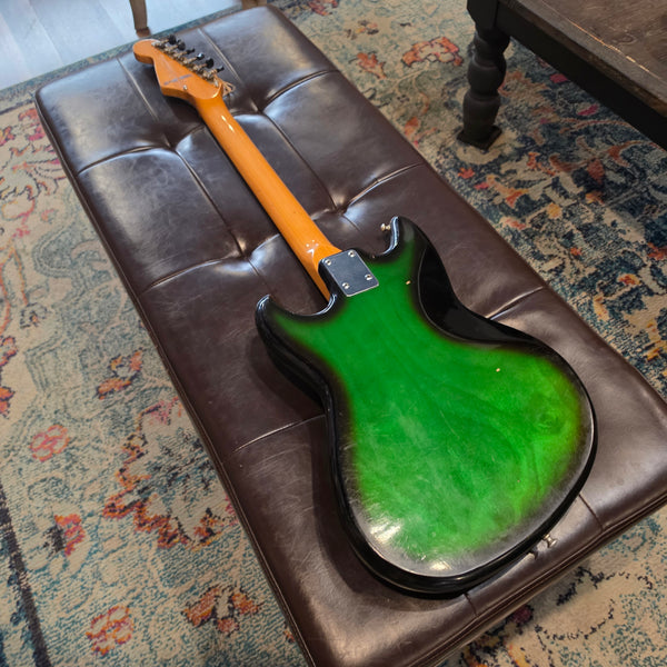 1970 Teisco Del Ray ET-310N - Japan - Spectrum 3-Pickup - Floral Guard - Green Burst - Tremolo