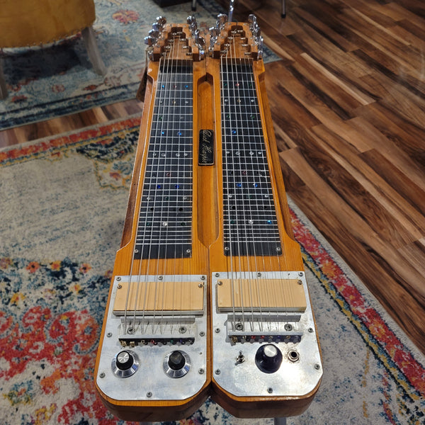 Homemade Custom Double-neck Lap Steel Guitar with Legs - No Pedal 8-String Necks