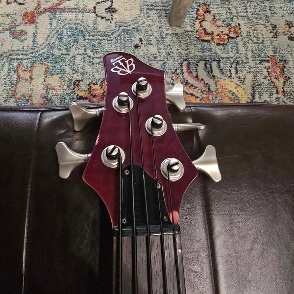 2001 Ibanez BTB 405QM - 5-String Bass - Translucent Purple - w/Hardshell Case