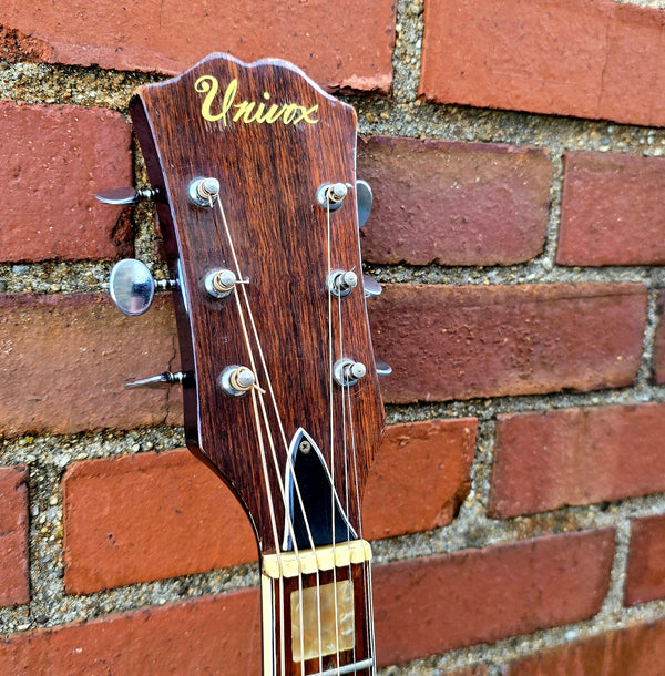 Early 1970's Univox MIJ Dreadnaught - Flame Maple Sunburst - Sold Woods - w/OHSC