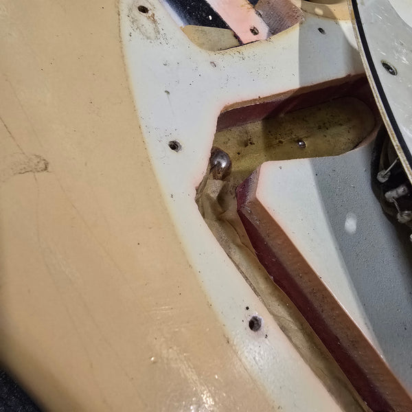 1965 Fender Mustang - Factory Refin White - Slab Board w/ Case