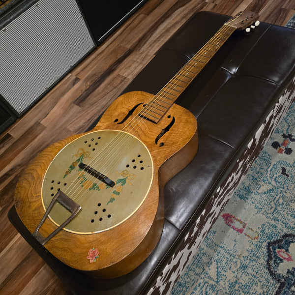 1930s Kay Del Oro "Fauxbro" Resonator Acoustic Guitar w/ Case