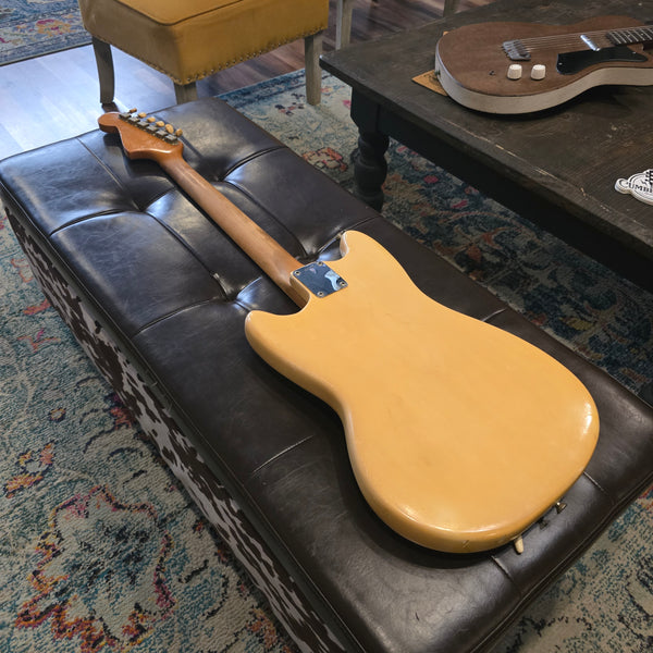 1965 Fender Mustang - Factory Refin White - Slab Board w/ Case