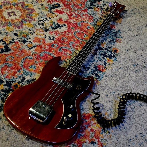 Early 1970s Kay K-1B Short Scale Bass - SG Body - w/ Gig Bag