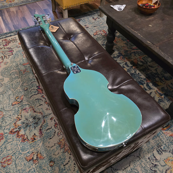 1960s Matsumoku Violin Bass MIJ Japan - Blue - w/ Case