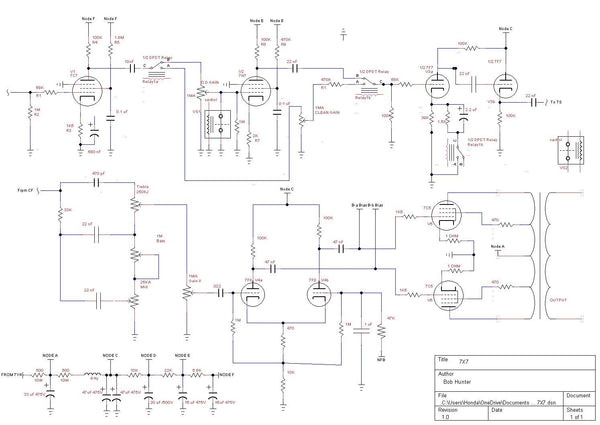 Hunter Amplifiers - 7x7 Custom Tube Amp Head - 18-watts - Green