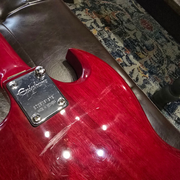 2006 Epiphone EB-0 Short-Scale Bass - Cherry Red - w/Gig Bag