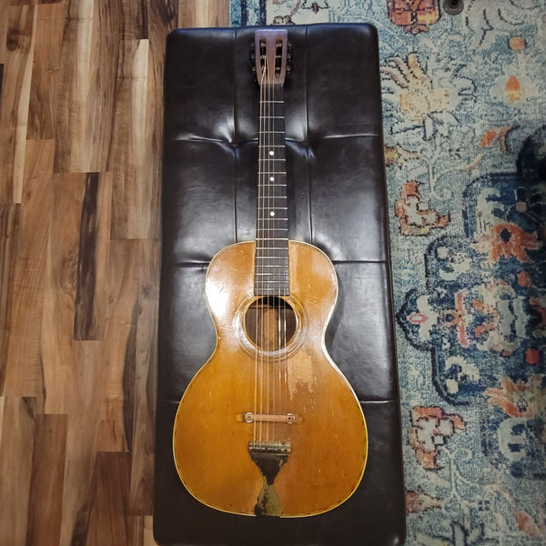 1922 Supertone Sears Harmony Parlor Acoustic Guitar w/ Case