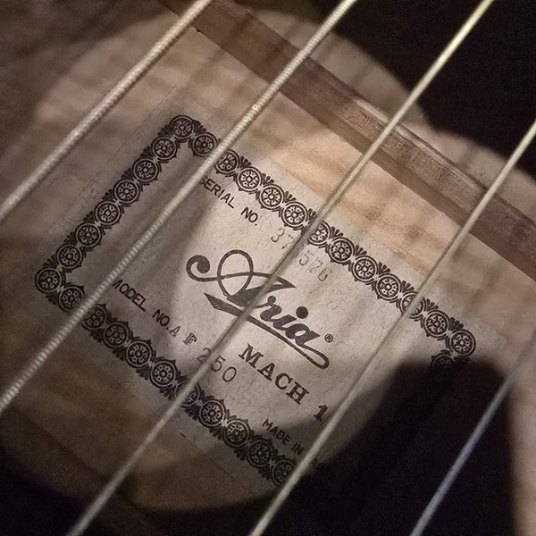 1973 Aria AF250 Mach I Dreadnaught - Maple -MIJ Japan - Natural w/Gig Bag