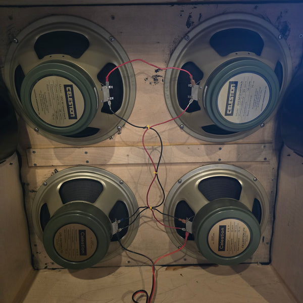 1983 Marshall JCM800 4x12 1960A Speaker Cabinet 16ohm Celestion Greenbacks - Refinished