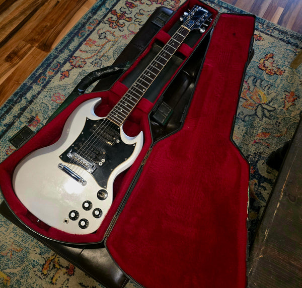 1969 Gibson SG Special - Refinished Silver - Humbuckers - w/ Chainsaw Case