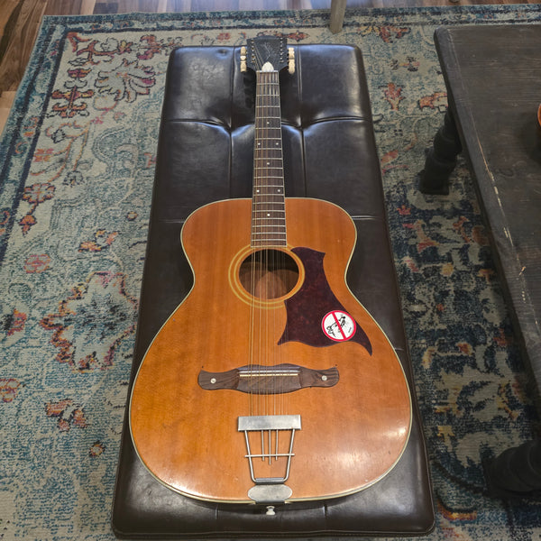 1972 Harmony H1269 12-String Acoustic - Natural - w/Original Case