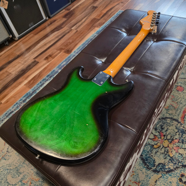 1970 Teisco Del Ray ET-310N - Japan - Spectrum 3-Pickup - Floral Guard - Green Burst - Tremolo