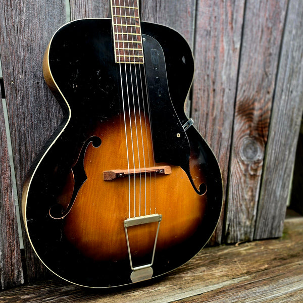 1962 Kay Archtop Acoustic Guitar - Sunburst - w/ Case