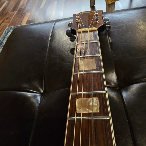 Early 1970's Univox MIJ Dreadnaught - Flame Maple Sunburst - Sold Woods - w/OHSC