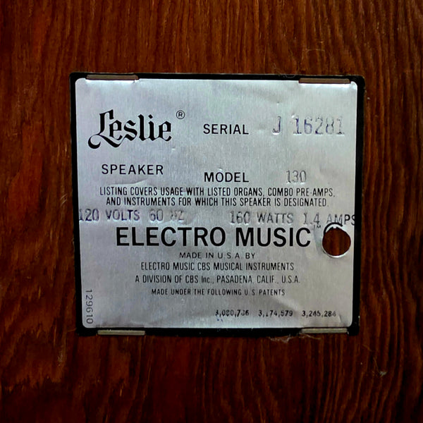 1976 Leslie Model 130 - Rotary Speaker Cabinet