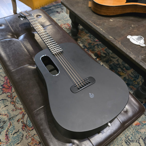 Blue Lava - 36" Touch -Smart Guitar w/ Touchscreen - w/ Airflow Case - Midnight Black