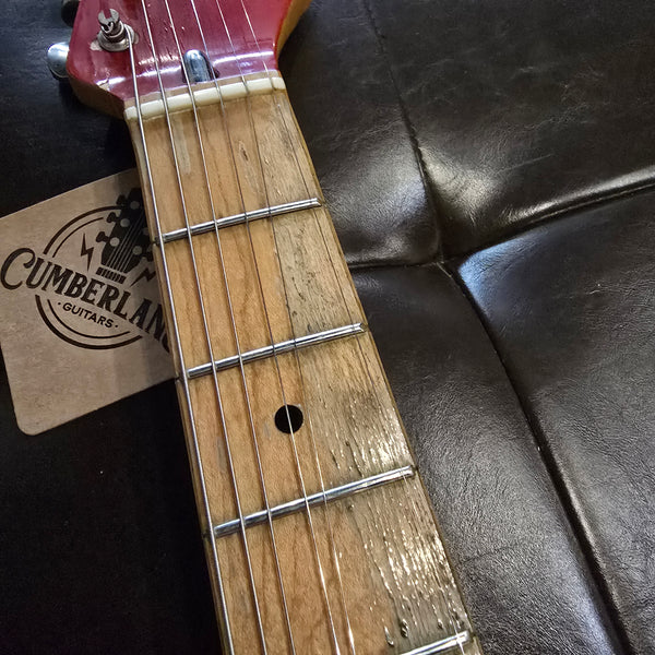 1985 Hondo H-7600 VHT - Van Halen Stripe - Red