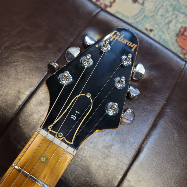 1977 Gibson S-1 - Black - Dimarzio Super Distortion - w/ Hardshell Case