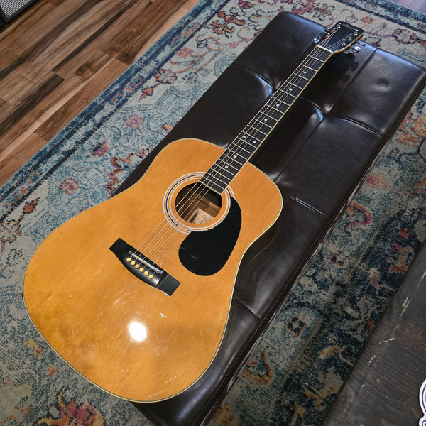 1971 Harmony H166 Dreadnaught Acoustic Guitar - Natural