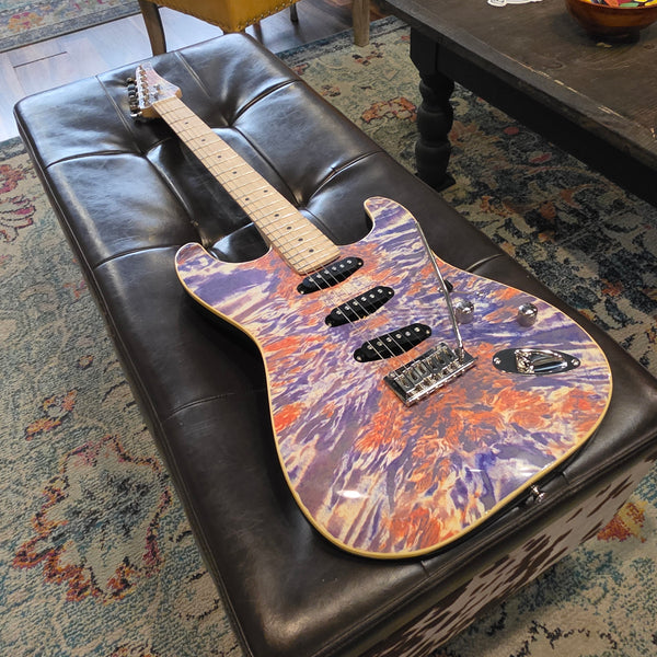 Lyman LS-400 Prototype - S-Style Electric Guitar - One-of-a-Kind Psychedelic Graphics