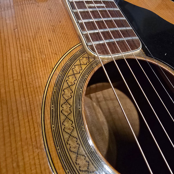 Early 1970's Univox MIJ Dreadnaught - Flame Maple Sunburst - Sold Woods - w/OHSC