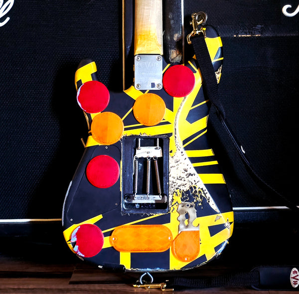 Used Judah Guitars - EVH Stripe Series Relic - Yellow/Black - Frankenstein Bumblebee - w/Hardshell Case
