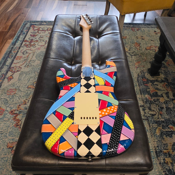 Lyman Artist Texture Series - Hand Painted - One-of-a-Kind Guitar - Multi-color - w/Gig Bag